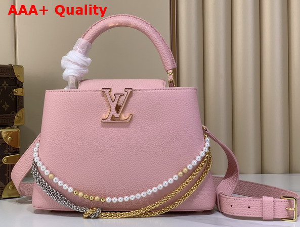 Louis Vuitton Capucines BB Handbag in Sweet Pink Taurillon Leather Replica