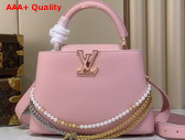Louis Vuitton Capucines BB Handbag in Sweet Pink Taurillon Leather Replica