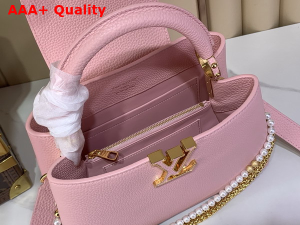 Louis Vuitton Capucines BB Handbag in Sweet Pink Taurillon Leather Replica