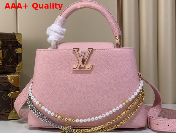 Louis Vuitton Capucines BB Handbag in Sweet Pink Taurillon Leather Replica