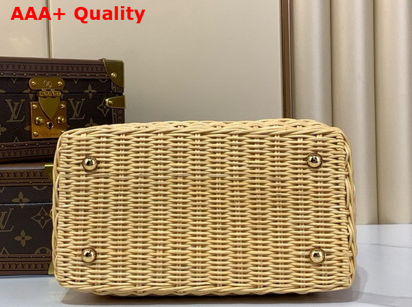 Louis Vuitton Capucines BB Handbag in Tan Cowhide and Rattan M11617 Replica