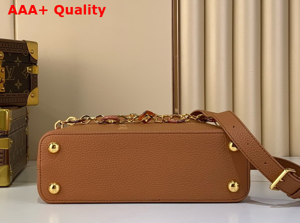 Louis Vuitton Capucines BB Handbag in Tan Taurillon Leather Replica