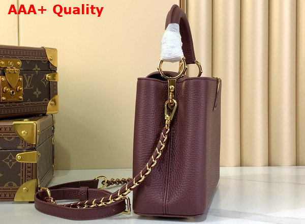 Louis Vuitton Capucines BB Handbag in Wine Red Taurillon Leather Replica