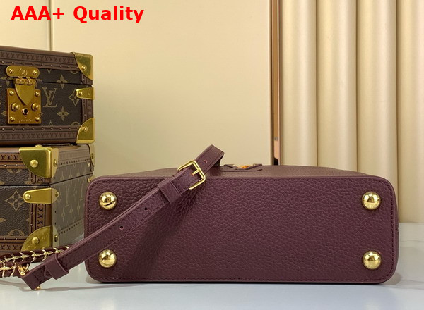 Louis Vuitton Capucines BB Handbag in Wine Red Taurillon Leather Replica