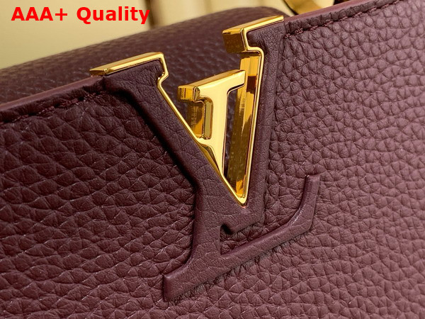 Louis Vuitton Capucines BB Handbag in Wine Red Taurillon Leather Replica
