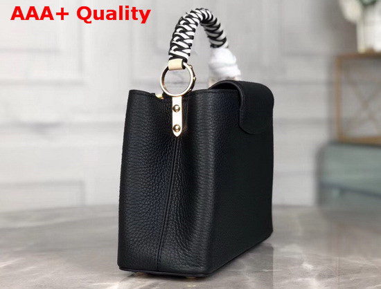 Louis Vuitton Capucines BB Handbag with Braided Handle Black Taurillon Leather Replica