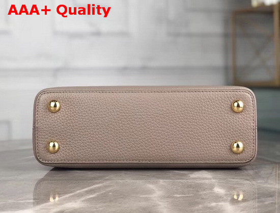Louis Vuitton Capucines BB Handbag with Braided Handle Galet Grey Taurillon Leather Replica