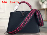 Louis Vuitton Capucines BB Handbag with Braided Handle Navy Blue Taurillon Leather Replica