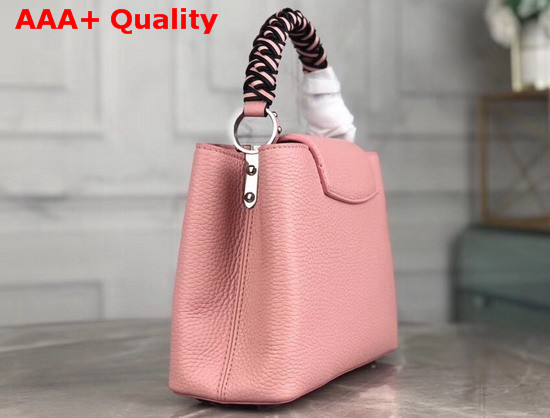 Louis Vuitton Capucines BB Handbag with Braided Handle Pink Taurillon Leather Replica