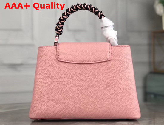 Louis Vuitton Capucines BB Handbag with Braided Handle Pink Taurillon Leather Replica