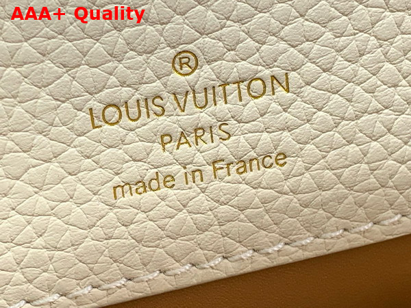 Louis Vuitton Capucines BB Handbag with a Removable Tassel Charm Cream Arizona Beige Taurillon Leather M25466 Replica