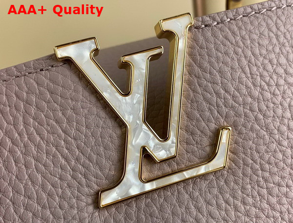 Louis Vuitton Capucines BB Handbag with a Wavy Base in Light Pink Taurillon Leather Replica