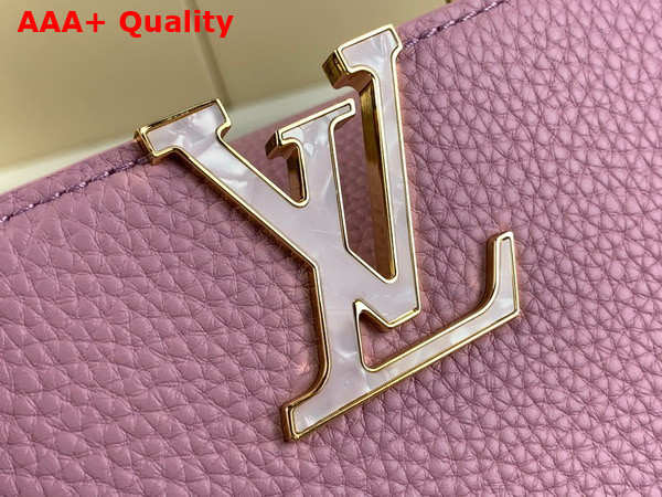 Louis Vuitton Capucines BB Handbag with a Wavy Base in Pink Taurillon Leather Replica