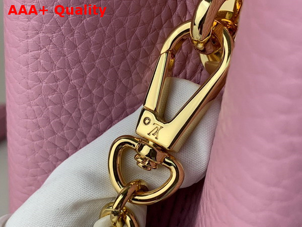 Louis Vuitton Capucines BB Handbag with a Wavy Base in Pink Taurillon Leather Replica