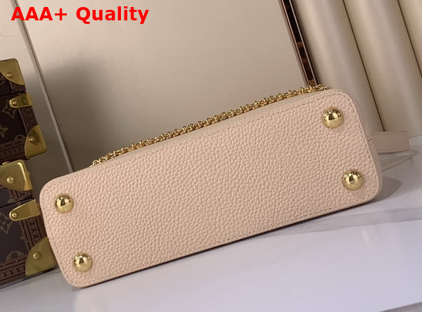 Louis Vuitton Capucines BB Hazelnut Taurillon Leather with Decorative Chain Replica