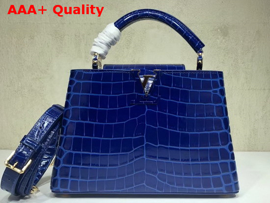 Louis Vuitton Capucines BB Saphire Alligator Skin N93275 Replica