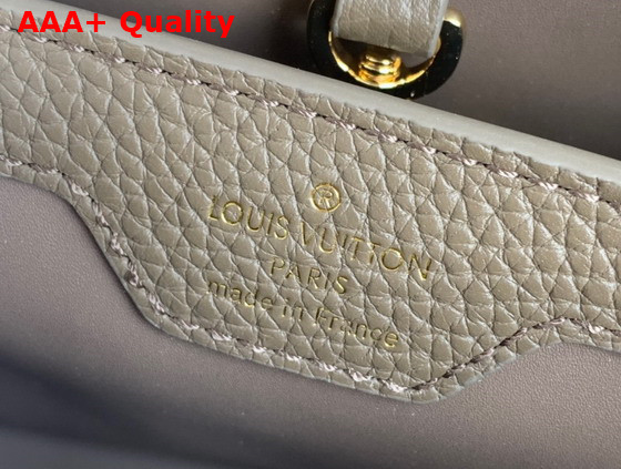 Louis Vuitton Capucines BB Smokey Brown Green Creme Pink Taurillon Leather Replica