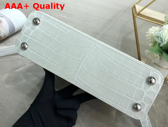 Louis Vuitton Capucines BB White Crocodilian Brillant Leather Replica