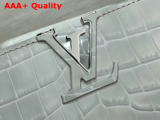 Louis Vuitton Capucines BB White Crocodilian Brillant Leather Replica