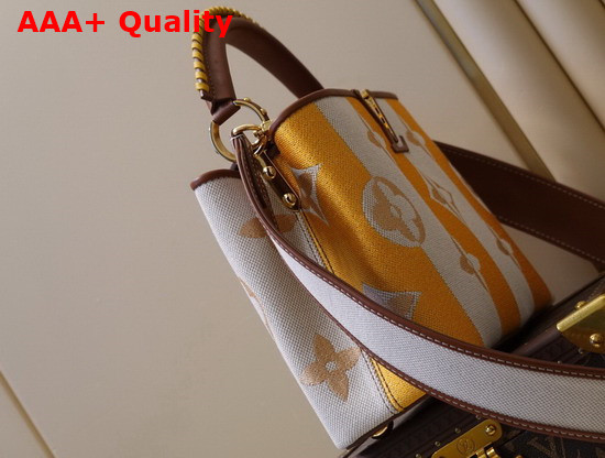 Louis Vuitton Capucines BB Yellow Smooth Calfskin and Embroidered Canvas M57651 Replica