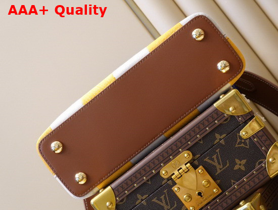 Louis Vuitton Capucines BB Yellow Smooth Calfskin and Embroidered Canvas M57651 Replica