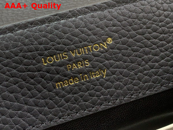 Louis Vuitton Capucines BB in Black Taurillon Leather Adorned with a Charm Embellished Chain M28197 Replica