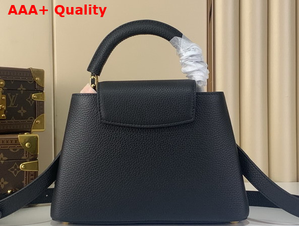 Louis Vuitton Capucines BB in Black Taurillon Leather Elevated with a Crown of Mother of Pearl Effect Monogram Flowers M25404 Replica