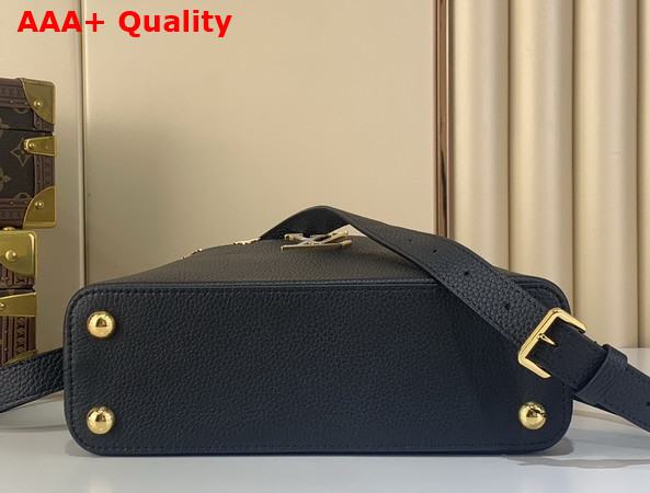 Louis Vuitton Capucines BB in Black Taurillon Leather Elevated with a Crown of Mother of Pearl Effect Monogram Flowers M25404 Replica