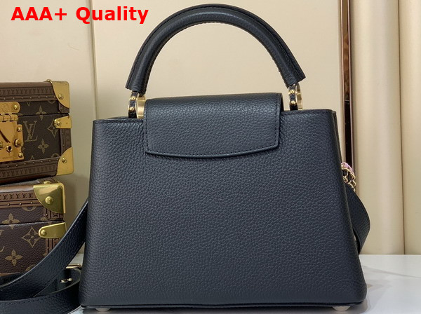 Louis Vuitton Capucines BB in Black Taurillon Leather with Hand Braided Chain Replica