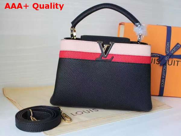 Louis Vuitton Capucines BB in Black with Taurillon Caviar Leather Trim Replica