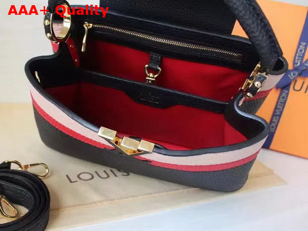 Louis Vuitton Capucines BB in Black with Taurillon Caviar Leather Trim Replica