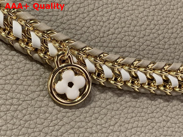 Louis Vuitton Capucines BB in Galet Grey Taurillon Leather with Hand Braided Chain Replica