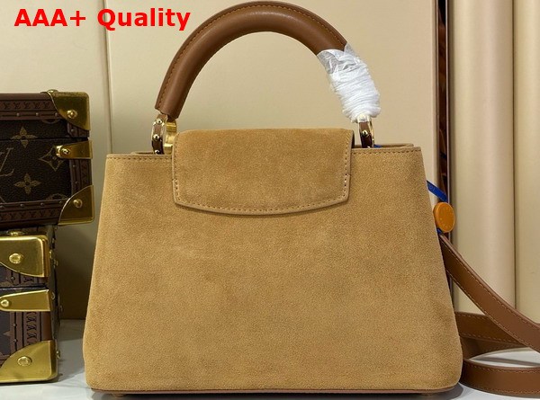 Louis Vuitton Capucines BB in Hazelnut Calfskin Suede Leather Replica
