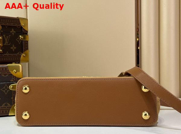 Louis Vuitton Capucines BB in Hazelnut Calfskin Suede Leather Replica