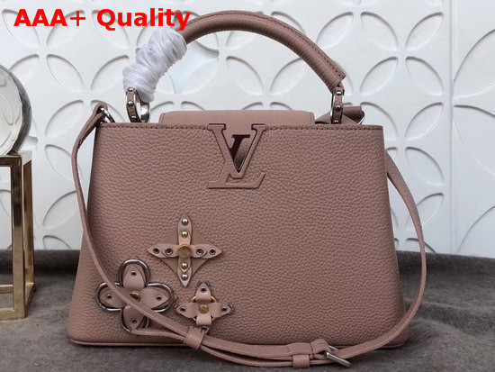 Louis Vuitton Capucines BB with Leather Flowers in Pink Replica
