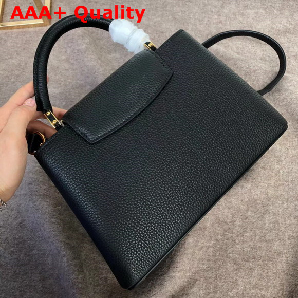 Louis Vuitton Capucines BB with Metallic and Leather Flowers Black Replica