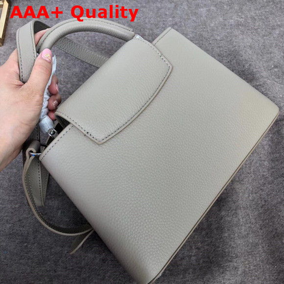Louis Vuitton Capucines BB with Metallic and Leather Flowers Grey Replica
