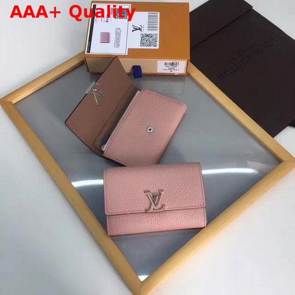 Louis Vuitton Capucines Compact Wallet Magnolia Taurillon Leather Exterior Replica