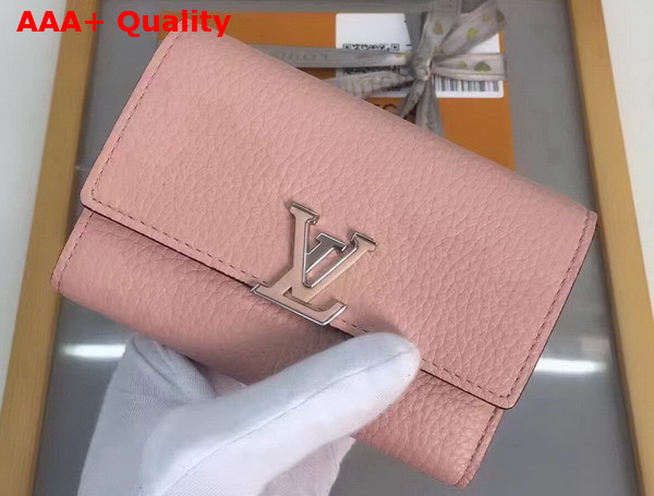 Louis Vuitton Capucines Compact Wallet Magnolia Taurillon Leather Exterior Replica