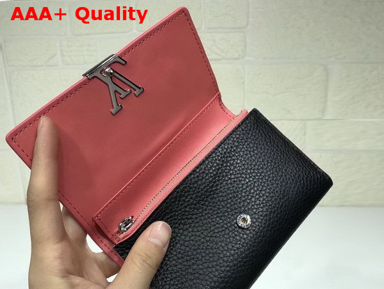Louis Vuitton Capucines Compact Wallet in Black Taurillon Leather M63222 Replica