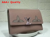 Louis Vuitton Capucines Compact Wallet in Nude Taurillon Leather M63221 Replica