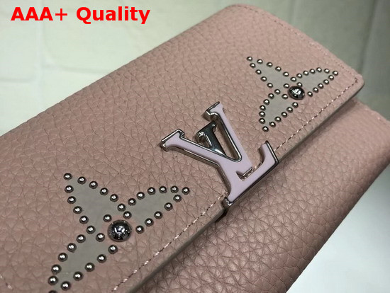 Louis Vuitton Capucines Compact Wallet in Nude Taurillon Leather M63221 Replica