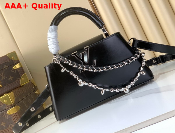 Louis Vuitton Capucines East West BB Black Cowhide Leather M25492 Replica