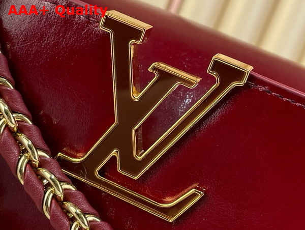Louis Vuitton Capucines East West BB Grenat Red Cowhide Leather Elevated with Gold Toned LV Initials Replica