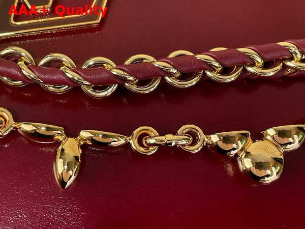 Louis Vuitton Capucines East West BB Grenat Red Cowhide Leather Elevated with Gold Toned LV Initials Replica