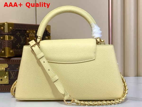 Louis Vuitton Capucines East West BB Handbag in Banana Yellow Taurillon Leather Replica