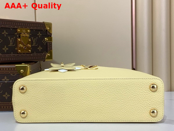Louis Vuitton Capucines East West BB Handbag in Banana Yellow Taurillon Leather Replica