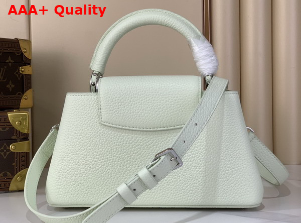 Louis Vuitton Capucines East West BB Jade Green Taurillon Leather with Decorative Chain Replica