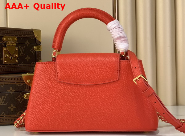 Louis Vuitton Capucines East West BB Sari Red Taurillon Leather Replica