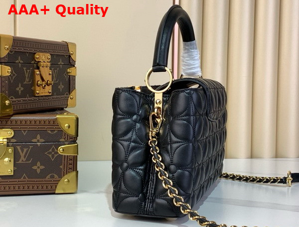 Louis Vuitton Capucines East West MM All Black Lambskin Leather M25284 Replica